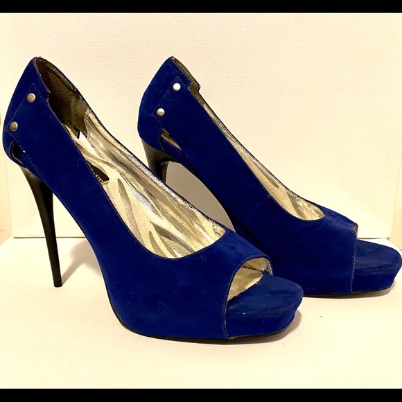 Fahrenheit royal blue stilettos size 9 - Picture 2 of 3